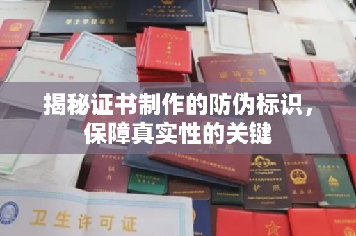 剑阁揭秘证书制作的防伪标识，保障真实性的关键