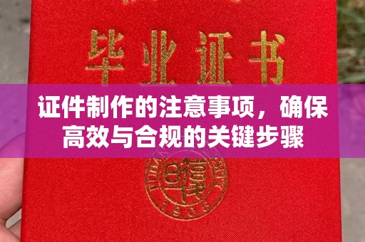 剑阁证件制作的注意事项，确保高效与合规的关键步骤
