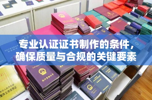 剑阁专业认证证书制作的条件，确保质量与合规的关键要素
